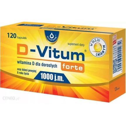 Vitamină D3, 1000 I.U., 120 capsule pentru adulți și copii 6+