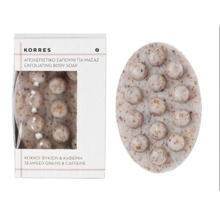 Săpun exfoliant Korres cu alge și cofeină, 125g