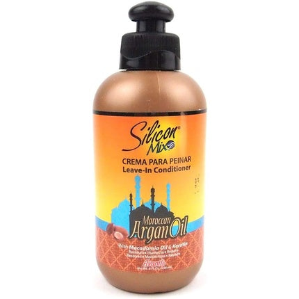 Silicon Mix Argan Oil Leave In, 235g, Ambalaj brun, Pompă neagră