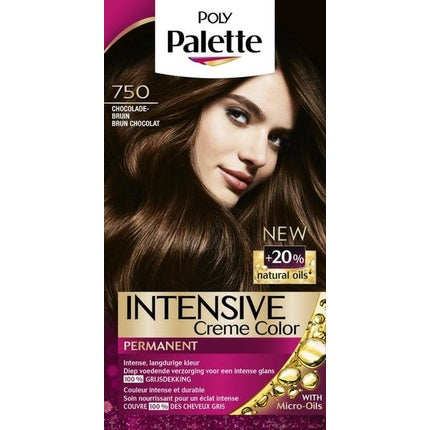 Vopsea de păr, Schwarzkopf, Poly Palette 750, ciocolatiu