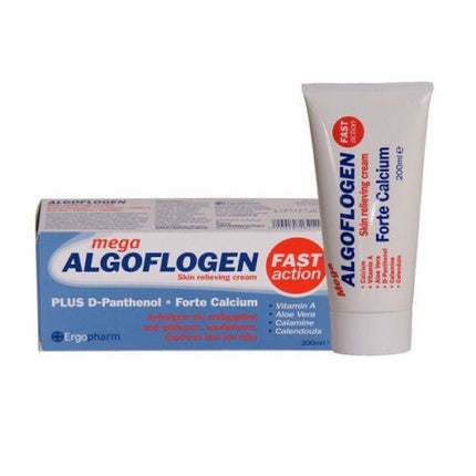 Ergopharm Mega Algoflogen Skin Relieving Cream, 200ml, cu D-Panthenol și Forte Calcium