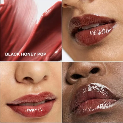 Luciu de buze, Clinique, Pop Plush, Negru Miere