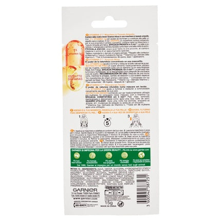 Masca faciala, Garnier, Skin Active Ampoule, Vitamina C, 30g