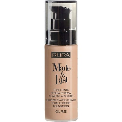 Fond de ten, Pupa Milano, Made to Last, Golden Beige, 30ml