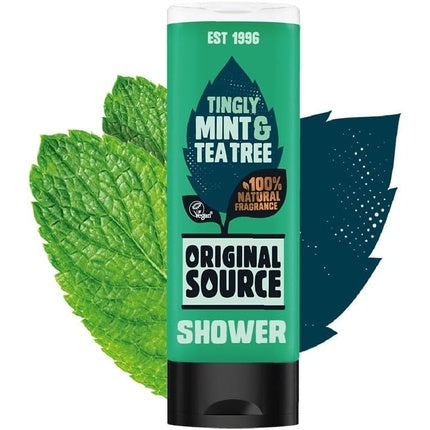 Gel de duș Original Source Mint & Tea Tree, 500ml, vegan, fără microplastice