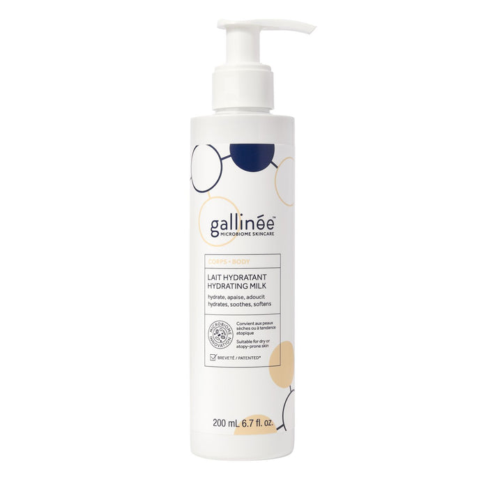 Lapte de corp Gallinee Body Care, hidratant, cu prebiotice, probiotice și postbiotice, 200 ml