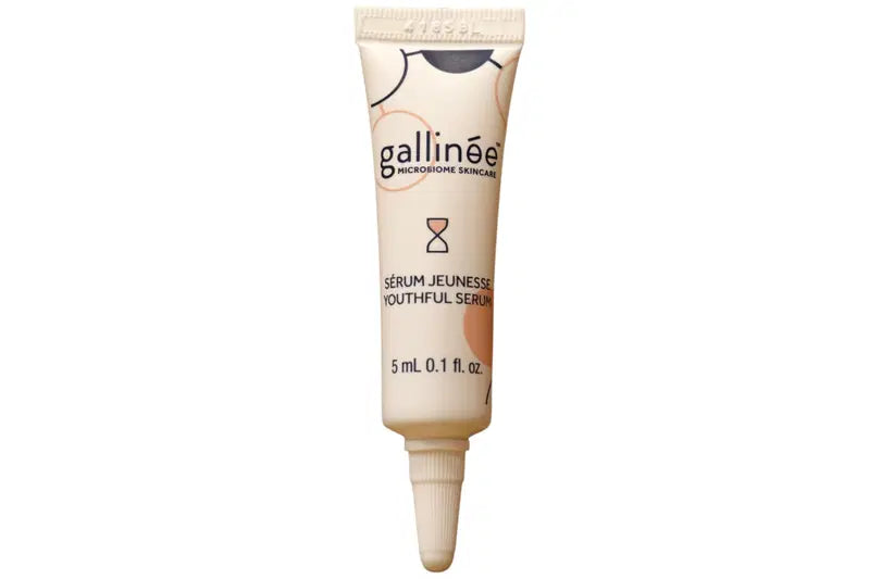 Ser de față Gallinee Microbiome Skincare Youthful Serum, antiîmbătrânire, cu prebiotice, probiotice și postbiotice, 5 ml