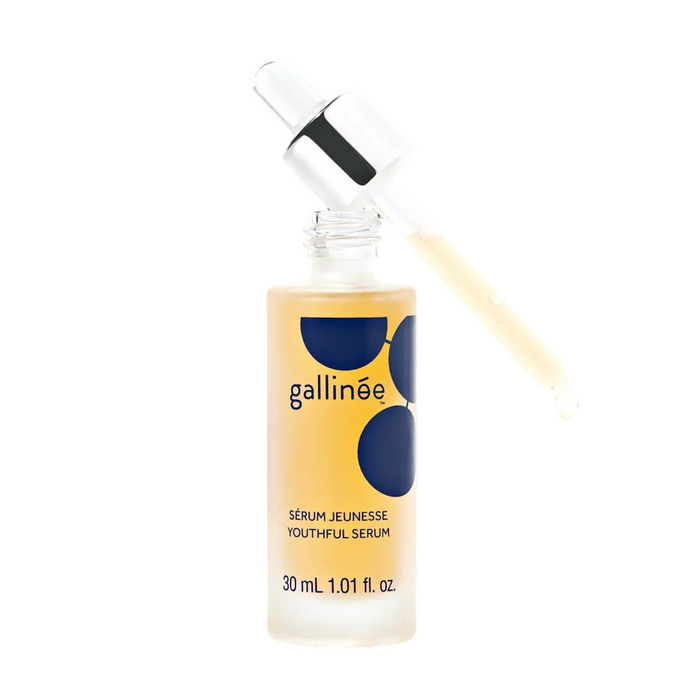 Ser de față Gallinee Microbiome Skincare Youthful Serum, antiîmbătrânire, cu prebiotice, probiotice și postbiotice, 30 ml, tester