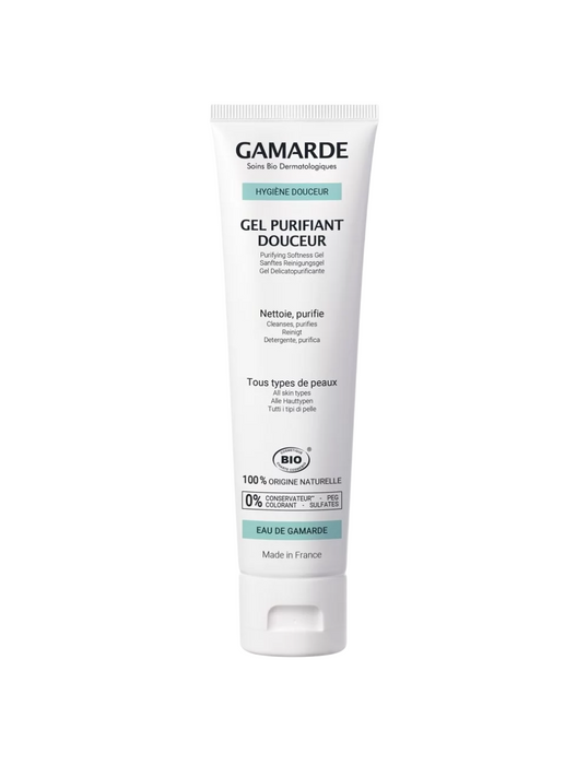 Gel de curățare facială Gamarde Bio Purifiant Douceur, purifiant, pentru toate tipurile de ten, 100 ml