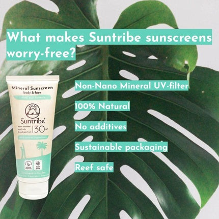 Crema de protecție solară Suntribe Mineral Bio SPF 30 pentru corp și față 100ml