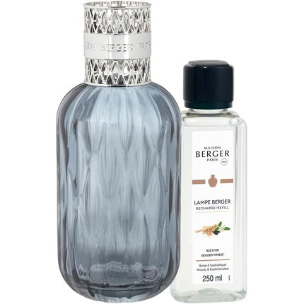 Set Parfum Maison Berger, Lampe Berger Quintessence Bleue, sticlă albastră