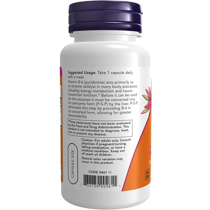 Supliment Alimentar, Now Foods, P-5-P 50 mg cu Vitamina B6 și Magneziu Bisglicinat, 90 Capsule Vegetale