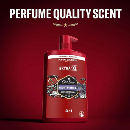 Gel de duș și șampon Old Spice Night Panther 3-in-1, XL, roșu