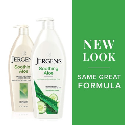 Lichid pentru corp Jergens Soothing Aloe, aloe vera și castravete, 621ml