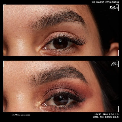 Creion sprâncene, NYX, Micro Brow Pencil, maro rece