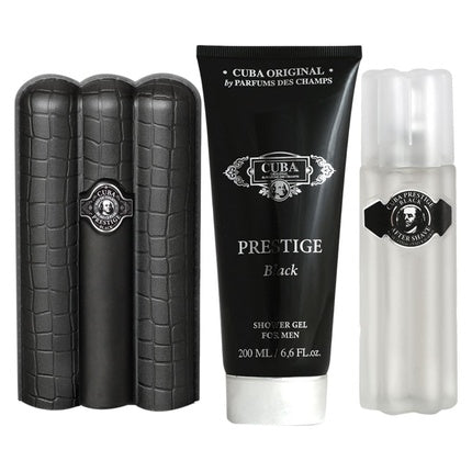 Set cadou parfum Cuba Original, Prestige, negru