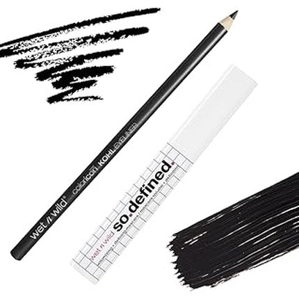 Set Mascara + Creion Kohl, Wet n Wild, So Defined, Negru, Volumizant + Definitor