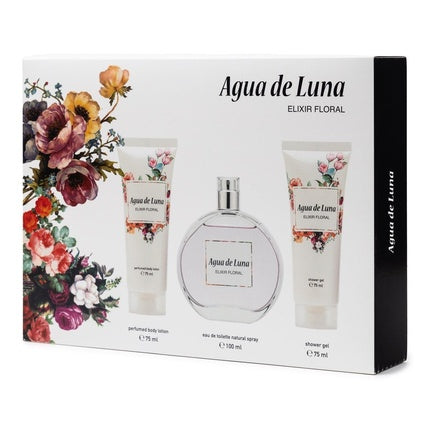 Set Cadou Parfum, Agua De Luna, Floral Elixir, alb