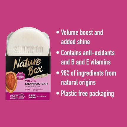 Săpun Șampon Nature Box, Cold-Pressed Almond Oil, Fără Silicon