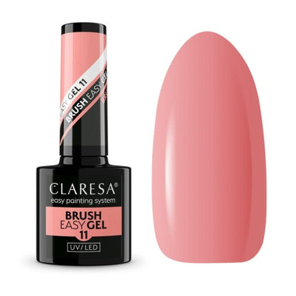 Gel de unghii Claresa Easy Gel 11, sistem de pictare cu pensulă, culoare roz pudrat