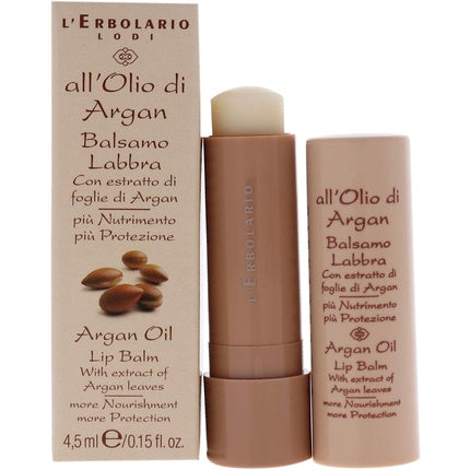 Balsam pentru buze L'Erbolario cu ulei de argan, 4.5 ml