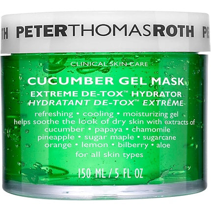 Cucumber Gel Mask, Peter Thomas Roth, Extreme De-Tox Hydrator, 150ml