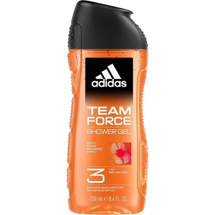 Gel de duș 3 în 1, adidas, Team Force, 250 ml