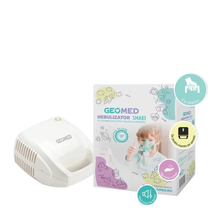 Nebulizator Geomed Smart, cu compresor, pentru adulți și copii