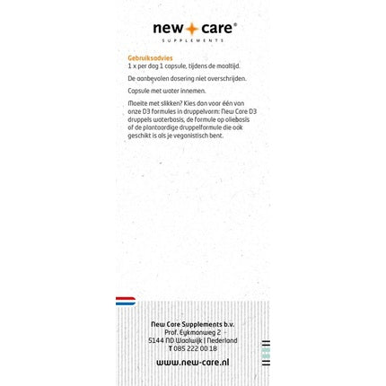 Vitamine, New Care, D3, 75 mcg, capsule negre