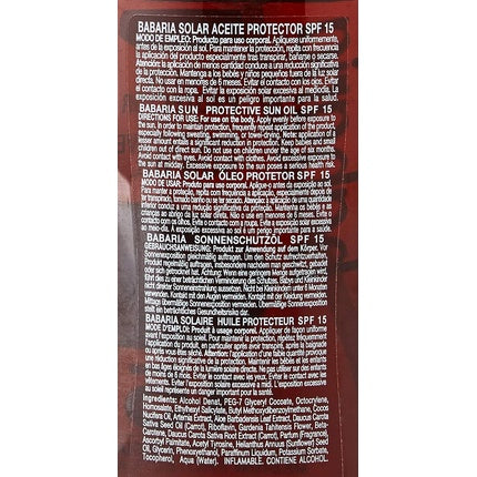 Ulei bronzant, Babaria, Monoi Tahiti, SPF 15, 300ml
