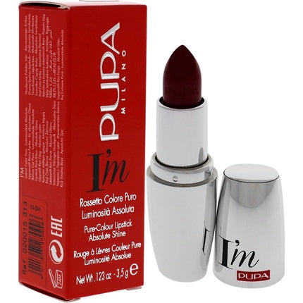 Ruj PUPA Milano I'm Pure Colour Lipstick Absolute Shine, Hot Ruby, 3.5g