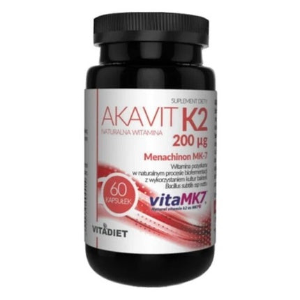 Supliment Vitamine, Vitadiet Akavit K2 Menachinon MK-7, 60 Capsule