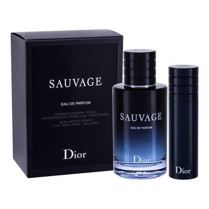 Set Parfum Dior Sauvage, Eau de Parfum, 100ml + 10ml Spray, Negru