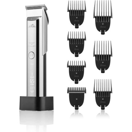 Trimmer pentru barbă și păr ETA Tyler, argintiu, 5 viteze, 6 atașamente