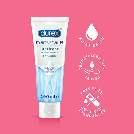 Lubrifiant pe bază de apă, Durex, Naturals, 100 ml