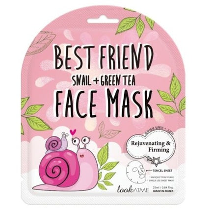 Masca de față Best Friend Snail + Green Tea, Rejuvenating & Firming, 25ml
