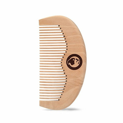 Pieptăn pentru barbă Bulldog din lemn natural, compact
