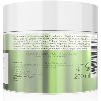 Mască de păr Apis Natural Solution pentru fortificare și oprirea căderii firului, 200ml