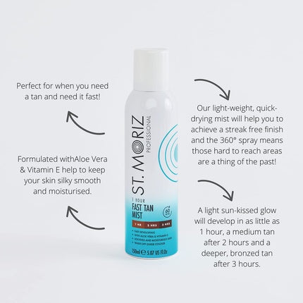 Auto-bronzant spray St. Moriz 1 Hour Fast alb