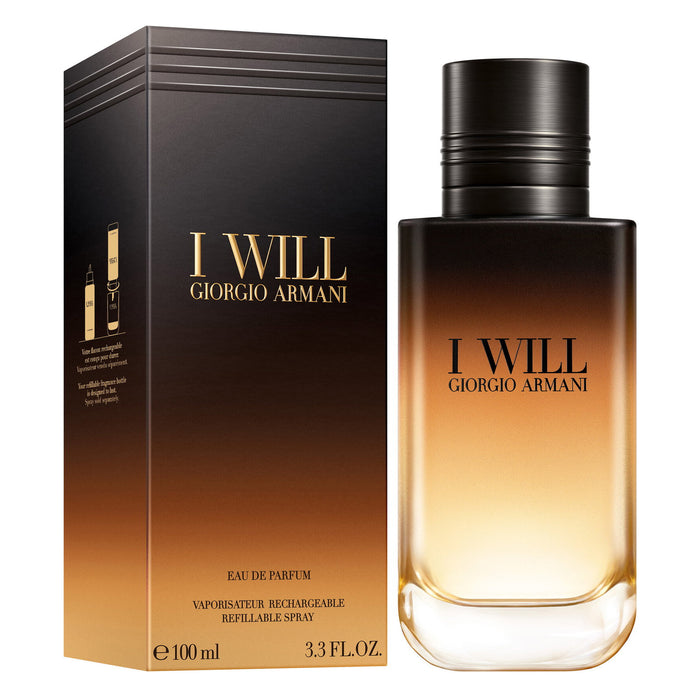 Apă de parfum Giorgio Armani I Will, pentru bărbați, reîncărcabilă, 100 ml