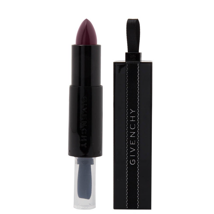 Ruj cremos Givenchy Rouge Interdit, finisaj satinat, nuanța 07 Fiction Violet, 3.4 g, tester