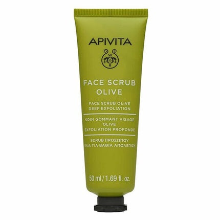 Exfoliant facial, Apivita, măsline, 95% natural, 50ml
