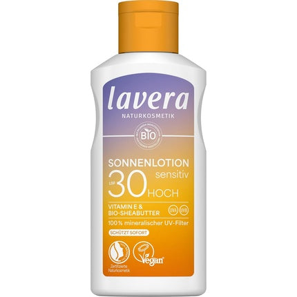 Loțiune Solară Lavera Sensitive SPF 30, Fără Filtru UV Chimic, 130 g