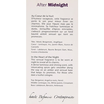 Eau de Toilette The Different Company After Midnight 3 Ounce
