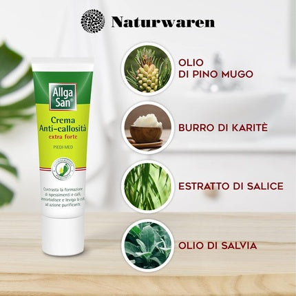 Crema pentru picioare, Allga San, Extra Strong Anti-Calluses, 30 ml