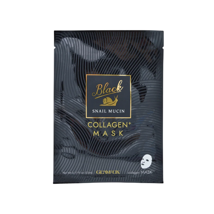 Mască facială Glamfox Black Snail Mucin & Collagen, hidratantă, 23 ml
