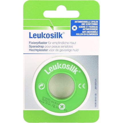 Leukosilk Sensitive Skin Roll Plaster, bandă adezivă pentru piele sensibilă, 1.25 cm x 5 m