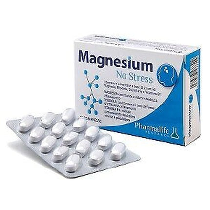 Magnesium No Stress Dietary Supplement, Pharmalife Research, 45 Tablete, Cutie Albă