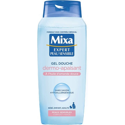 Mixa Dermo-Apaisant, Gel de duș cu ulei de migdale dulci, 400ml, Albastru