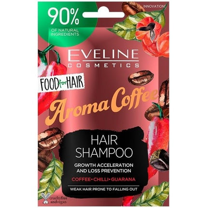 Șampon pentru păr slăbit și casant - Eveline Cosmetics Food for Hair Aroma Coffee, 20 ml